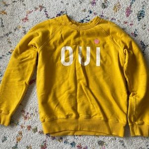 Clare V. “Oui” Sweatshirt in 100% Organic Cotton XS